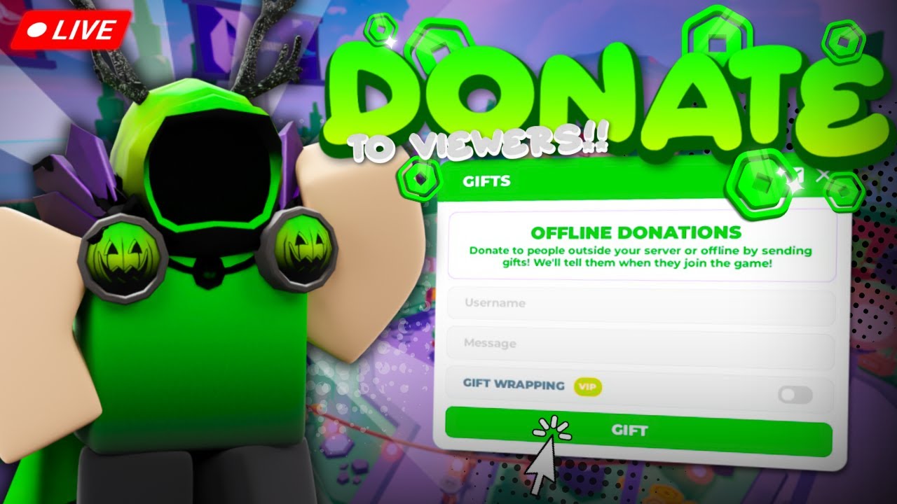 NOT FAKE! [🔴LIVE] Pls donate Livestream (Giving Robux) [TTS ON]