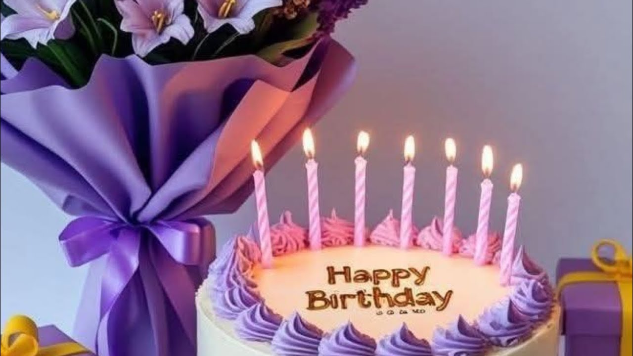 Purple Birthday Cake Aesthetic 💜 | Satisfying Cake Decoration Video