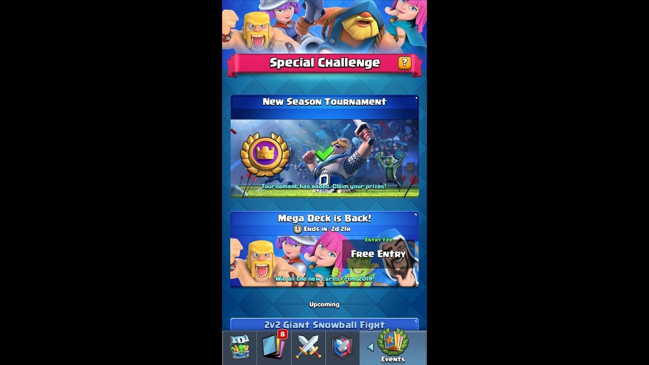 Clash Royale- Mega Deck Special challenge gameplay - YouTube