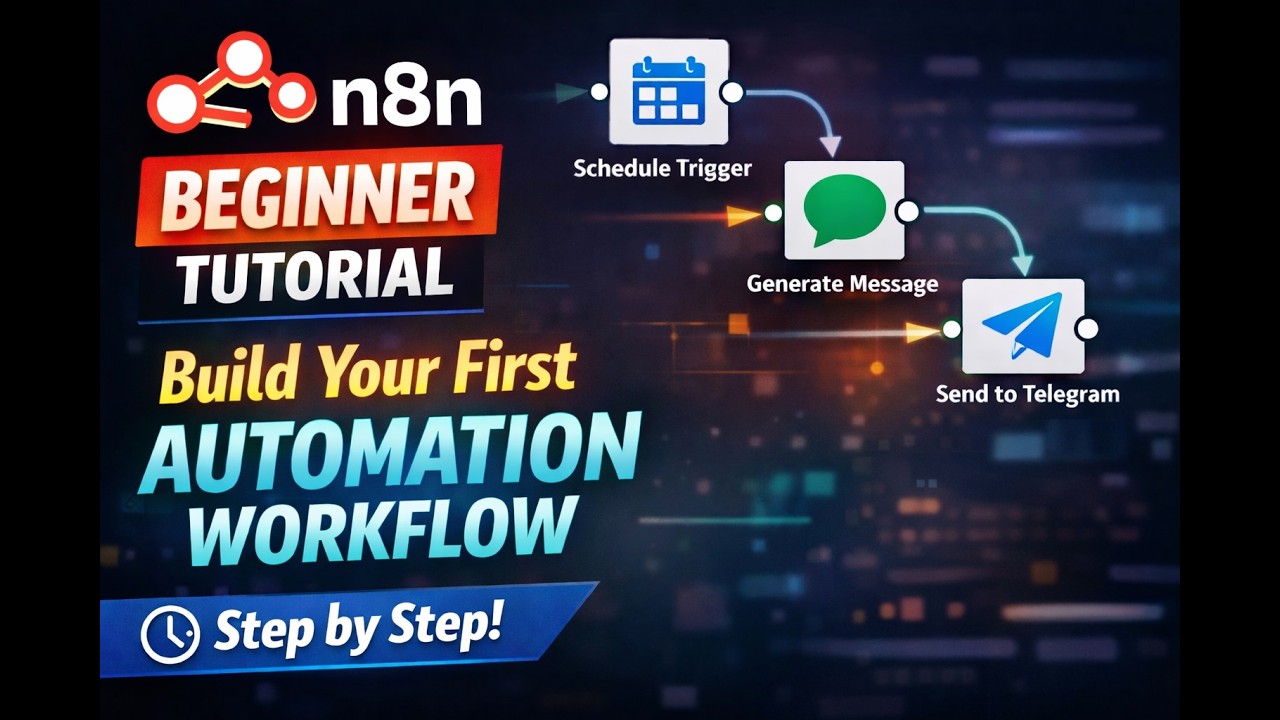 n8n Beginner Tutorial Build Your First Automation Workflow - YouTube