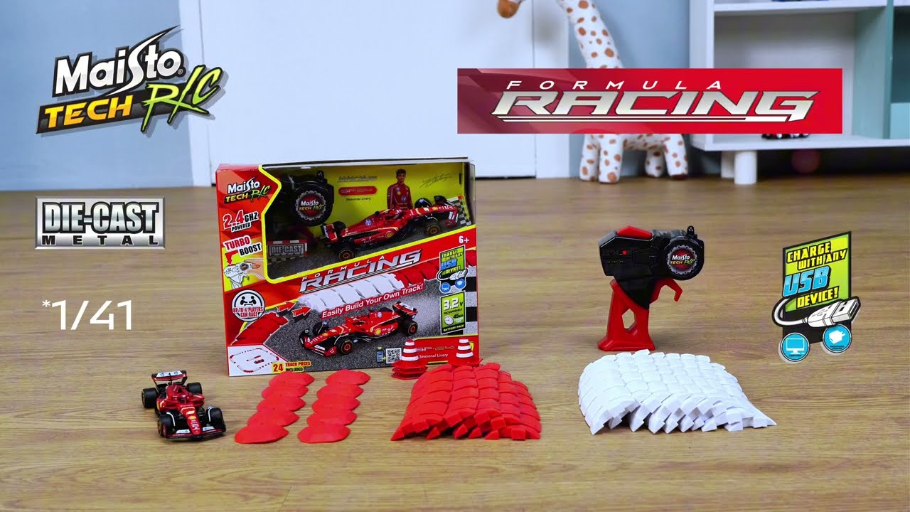 82671 1:41 Scale Die-cast Metal Formula Racing Ferrari SF-24 R/C