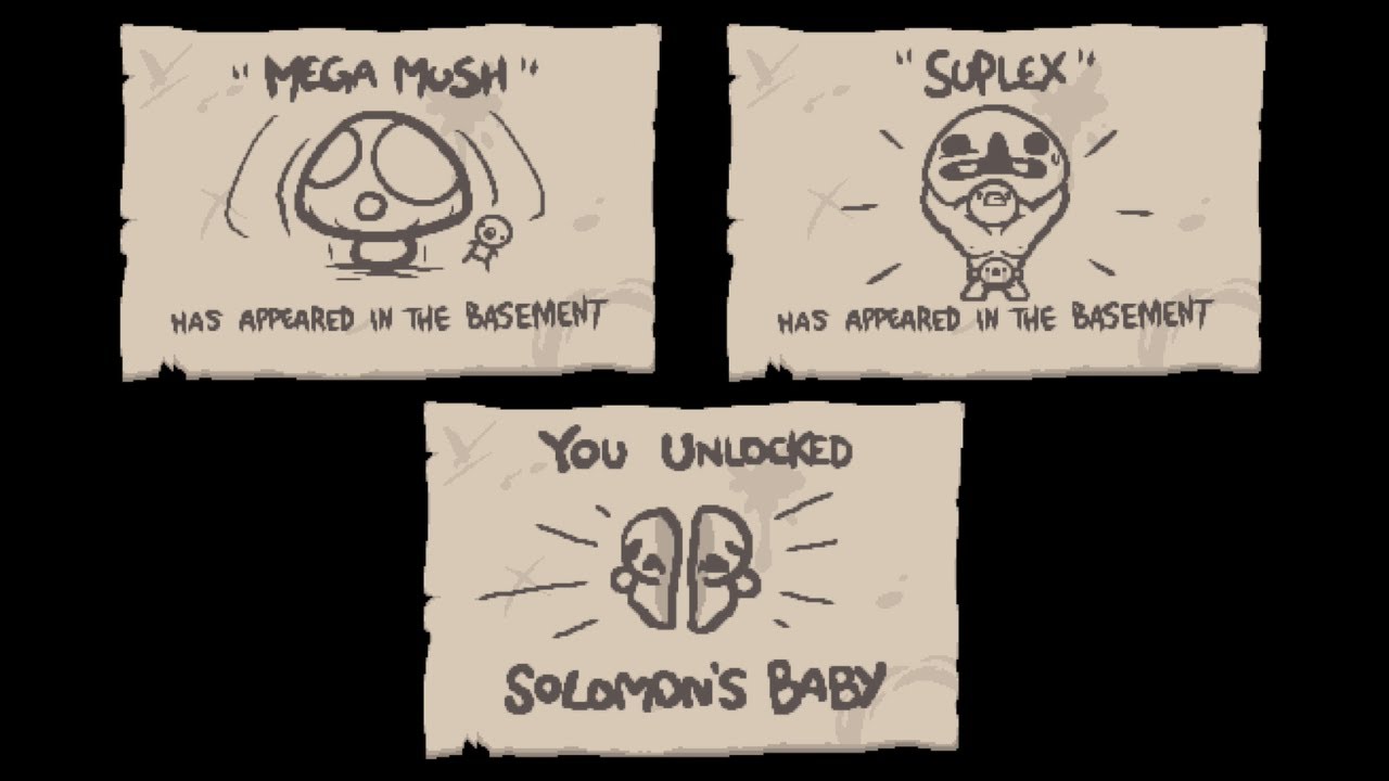 How To Unlock Mega Mush Suplex Solomon Baby The Binding Of Isaac How To Unlock Mega Mush Suplex Solomon Baby The Binding Of Isaac