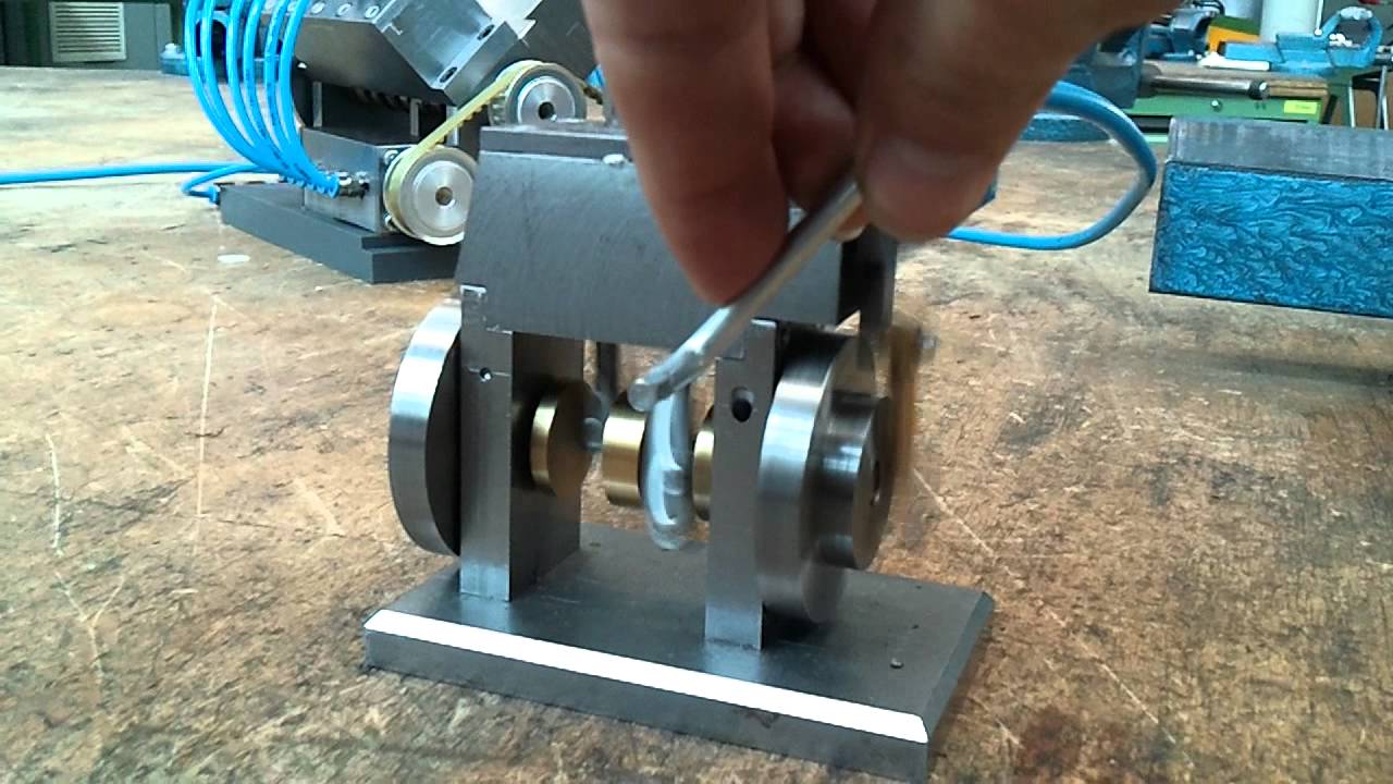 Druckluftmotor 2 Zylinder Youtube