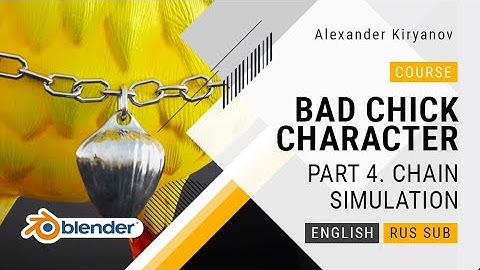 Bad chick game character creation in blender 3d! Part 4. Chain simulation