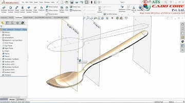 SolidWorks Surface Design   Design of Spoon