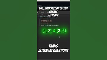 Leetcode 349 - Intersection of Two Arrays #leetcode #python #faang #codinginterview  #programming