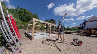 Two Bay Oak Frame Garage Timelapse