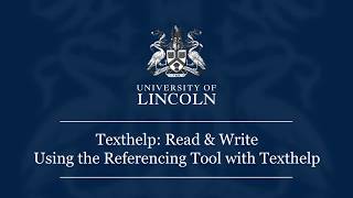 Using the Referencing Tool | Texthelp: Read & Write