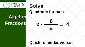 How to simplify algebraic fractions by using the quadratic formula - GCSE maths
