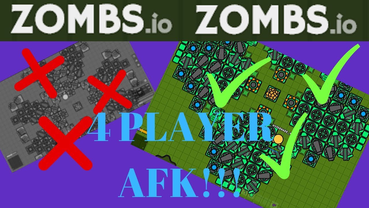 ZOMBS.IO EPIC 4 PLAYER AFK BASE // NEW UPDATE? WORLD RECORD