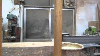 木製うんていのクリーニング