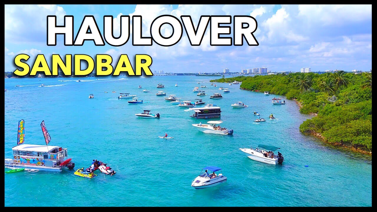 USA Florida Aerial Haulover Sandbar - Bal Harbor  Marina 2020 by Drone