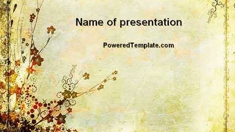 Floristry PowerPoint Template by PoweredTemplate.com