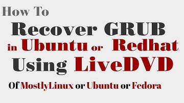 Recover Grub Boot Menu in Ubuntu or Kali or Mint or Fedora or Arch Using Any Live Linux Distribution
