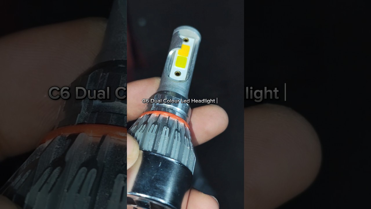 C6 Dual Colour Led Headlight Bulb 36w 3800lm COB H4 Light White And Yellow Light (Set of 2) H4 light