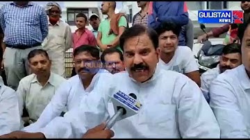 Harsh Dev Singh, Protested outside the DC office in Udhampur & Blocked Dhar road for his demands.