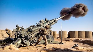 US Army's Soldiers Demonstrate Skills in using M777 Howitzer Artillery