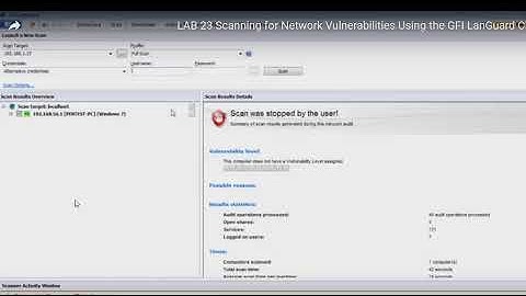 Scanning for Network Vulnerability Using GFI LanGuard 2014