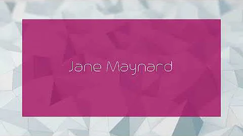 Jane Maynard - appearance