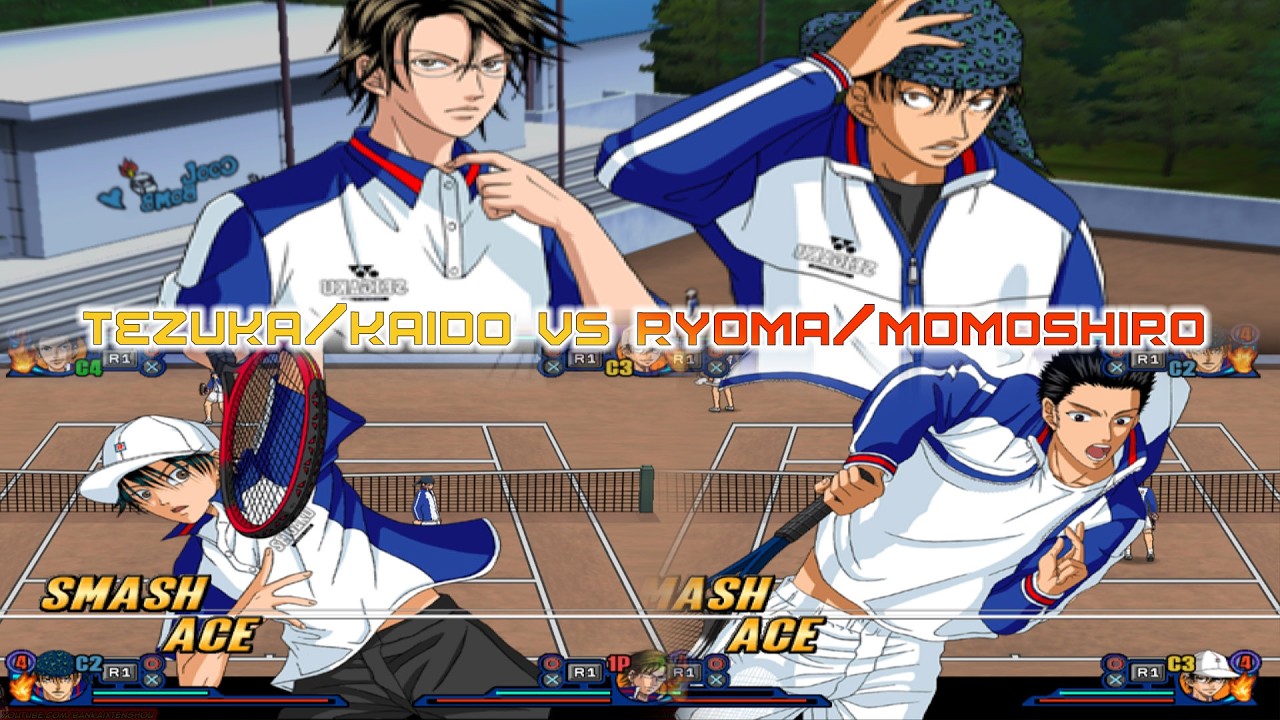 Prince of Tennis: Smash Hit! 2 (Tezuka/Kaido vs Ryoma/Momoshiro