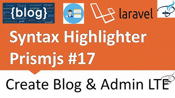 Laravel - Create Blog and Admin Panel | Add Syntax Highlighter - Prismjs #17
