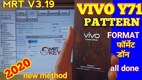 VIVO Y71 pin password unlock MRT v3.19 reset l vivo 1801 pattern reset mrt v3.19 rajtelicom 1# 2020