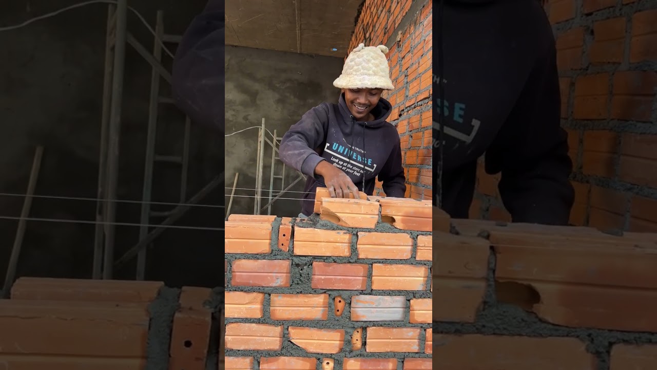 Brick wall making techniques using simple construction tools