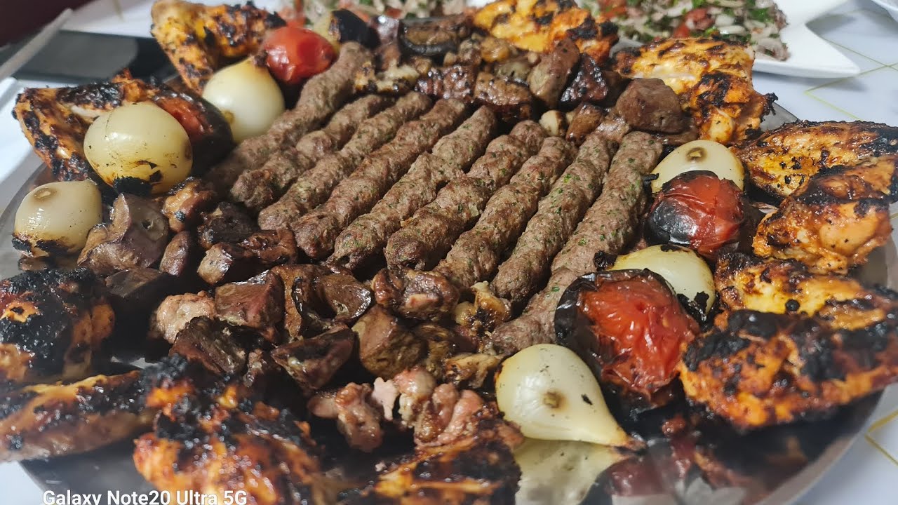 @كباب مشوي وسودة خروف على منكل للمنظر بحكي 👌