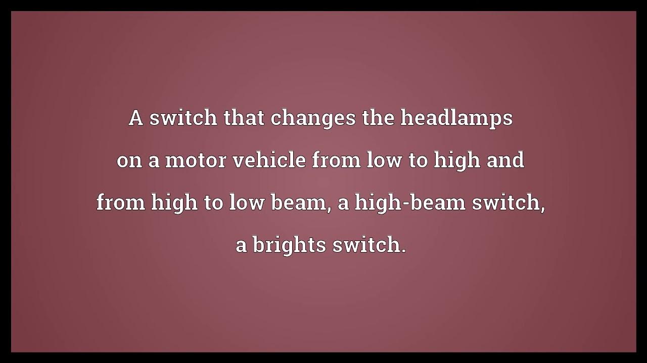 Dimmer switch Meaning YouTube