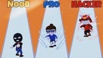 NOOB vs PRO vs HACKER in HELLS RUNNER 3D.