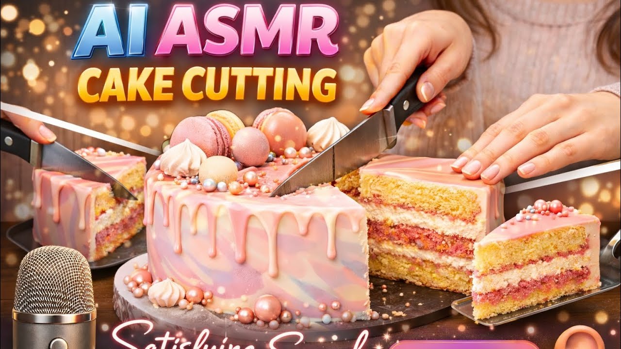 AI ASMR Cake Cutting 🍰 Ultra Satisfying Sounds | Future BITES 