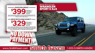 No Down Payment Leases are Back at Smith Haven!