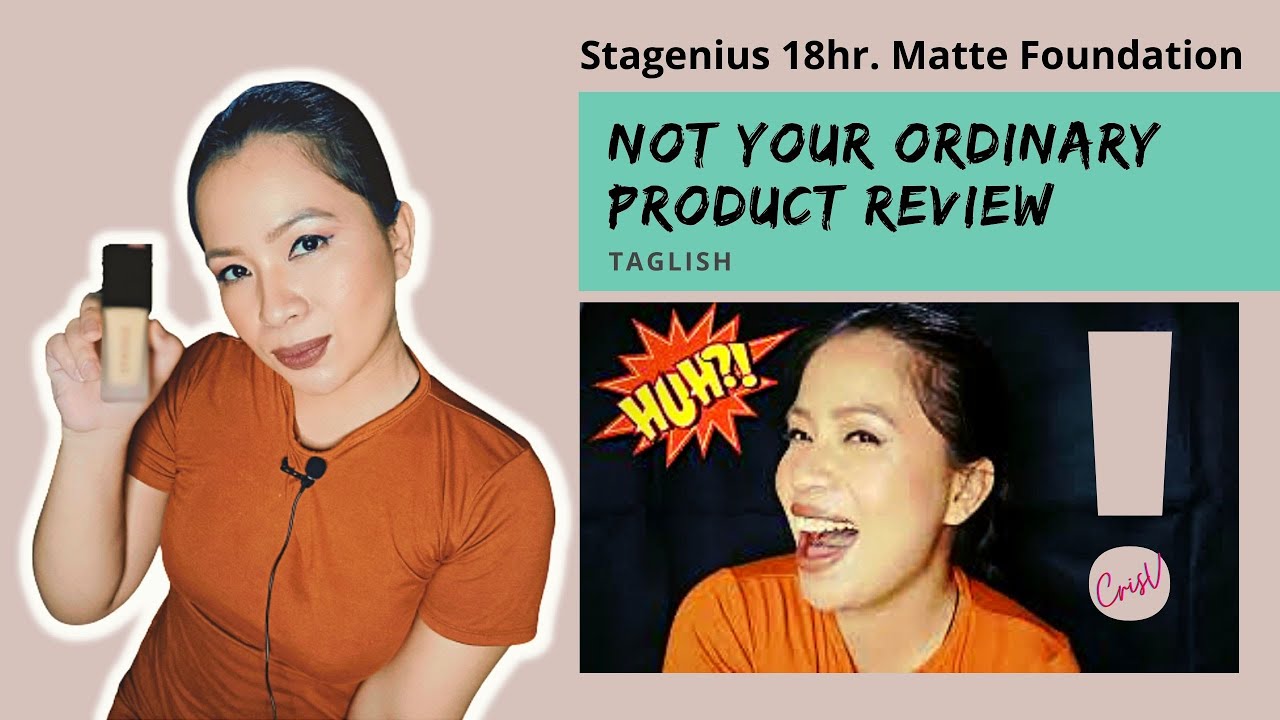 Stagenius Foundation Product Review CRISV CRIS VELASCO YouTube