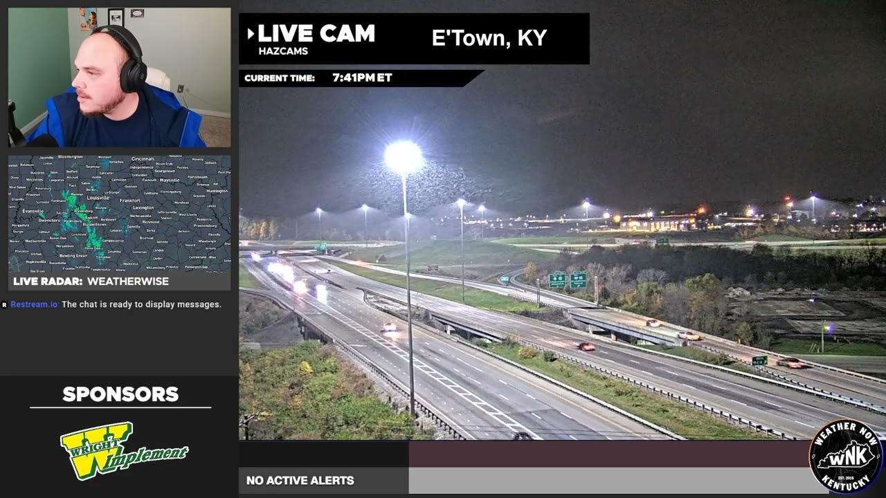 Snow has entered Elizabethtown, Kentucky! 👀