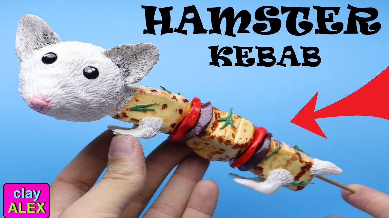 HAMSTER KEBAB , Polymer Clay Tutorial , Alex clay YouTube