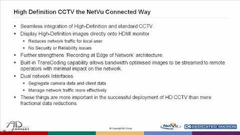 H.264 and High Definition CCTV (Part 4)