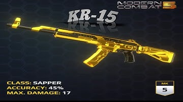 Modern combat 5 blackout: Golden kr15 Gameplay of sapper class