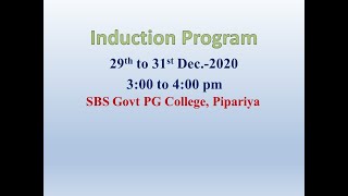 Famous Induction Program for Newly Admitted Students. Wealth