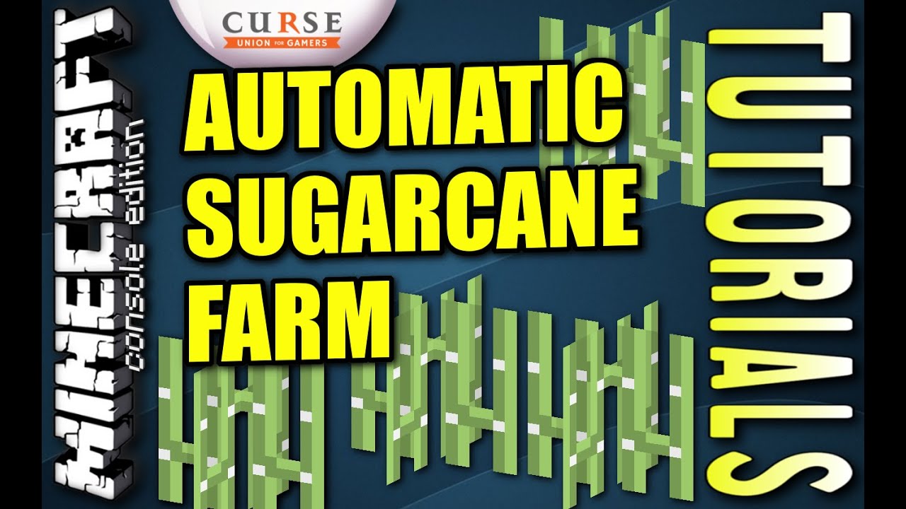 Minecraft Bedrock - SUGARCANE FARM 🚜Auto🚜 Tutorial - PS4 , MCPE , Xbox ...