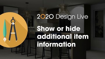 2020 Design Live Tip: Show or hide additional item information