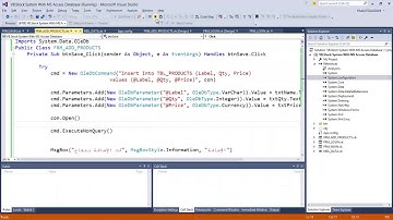 4. دورة المبيعات ب VB.NET و Microsoft Access - إضافة المنتجات