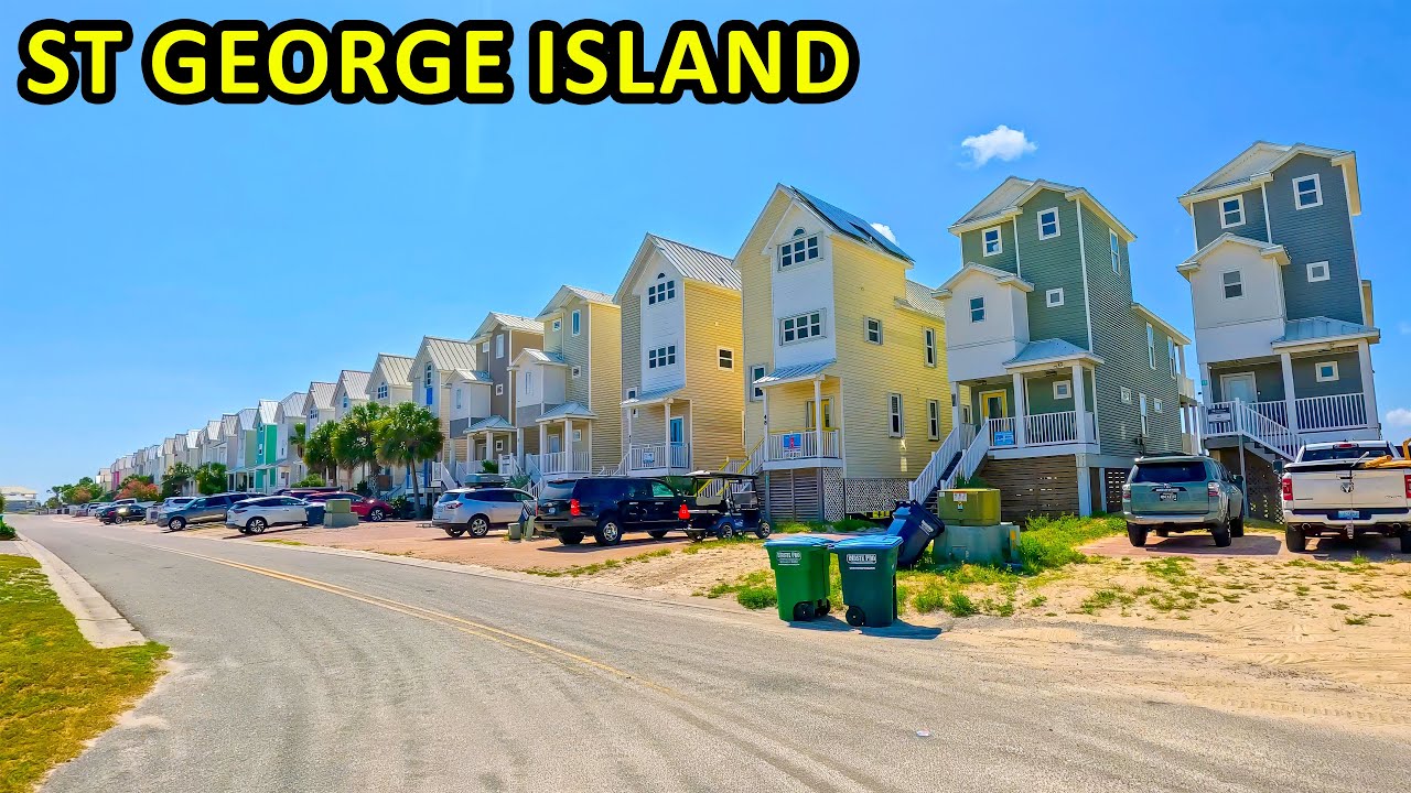 St George Island Florida Driving Through