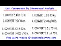 Unit Converting By Dimensional Analysis