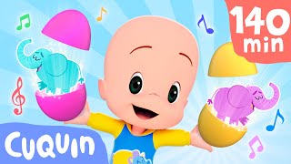 Surprise Eggs with Elephants and more educational videos for kids with Cuquin