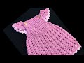 Crochet dress for girls 0-18M, Easy crochet baby dress, Crochet for  Baby