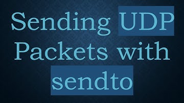 Sending UDP Packets with sendto