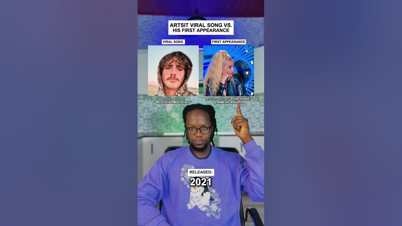 Artist Viral Song Vs. His First Appearance: Benson Boone "Mystical Magical" #shorts #bensonboone Artist Viral Song Vs. His First Appearance: Benson Boone "Mystical Magical" #shorts #bensonboone