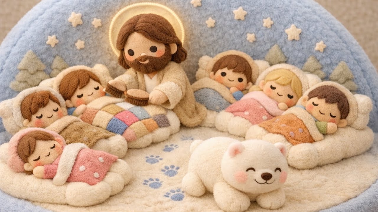 🙏🌙 Jesus Is Near Tonight | Soft Christian Night Lullaby for Children
