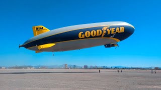 Goodyear Blimp departing North Las Vegas Airport