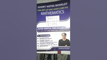 Shorts Notes Booklet ll For Csir Net /Jrf ll By G.P Sir ✍️✍️✍️✍️📒📓